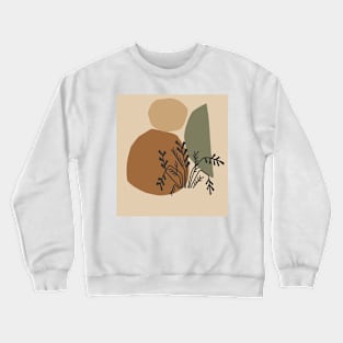geometrical,abstract,minimal,modern,pastel,plant Crewneck Sweatshirt
